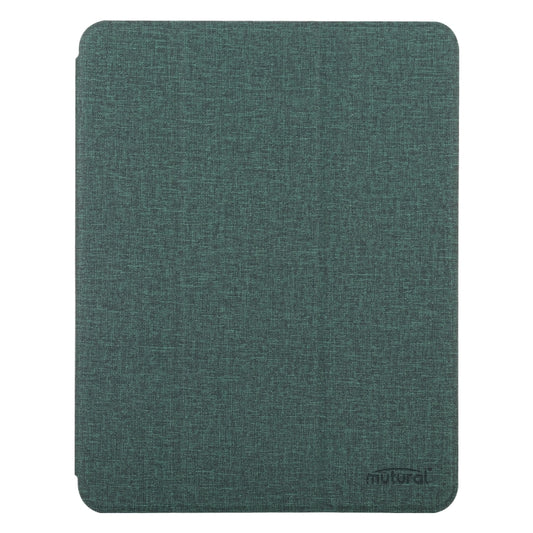 Mutural YASHI Series TPU + PU Cloth Pattern Texture Horizontal Flip Leather Case with Three-folding Holder & Pen Slot & Wake-up / Sleep Function For iPad Air 2022 / 2020 10.9(Green) by Mutural
