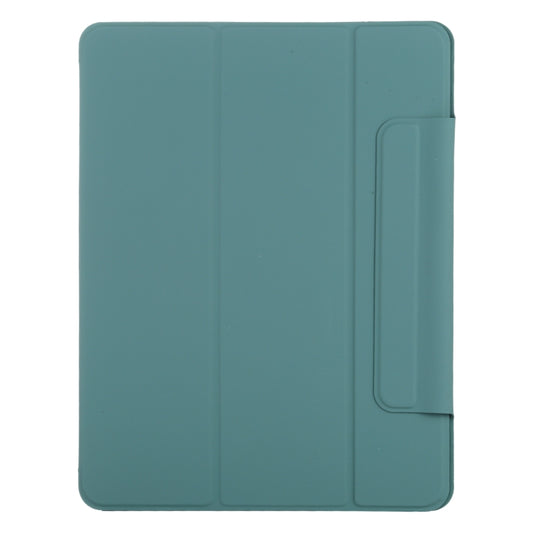 For iPad Air 13 2024 / 2025 / Pro 12.9 2020 Double-sided Magnetic Flip PU Leather Tablet Case With Holder & Sleep / Wake-up Function(Green) by buy2fix