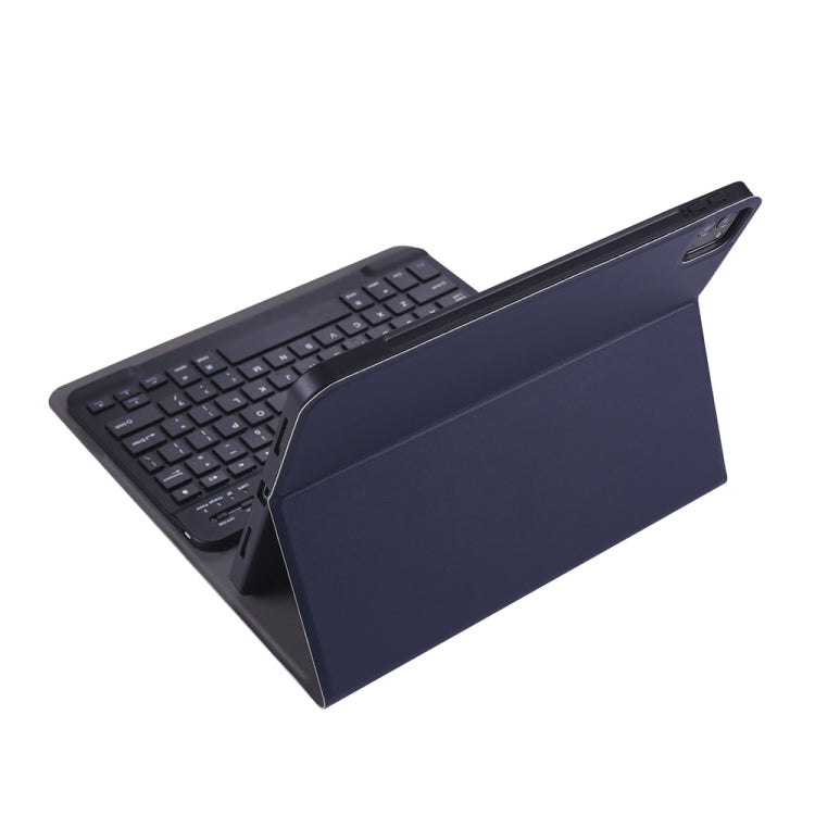 A11B Bluetooth 3.0 Ultra-thin ABS Detachable Bluetooth Keyboard Leather Tablet Case with Holder & Pen Slot for iPad Pro 11 2022 / 2021 / Air 5 / Air 4 (Dark Blue) by buy2fix