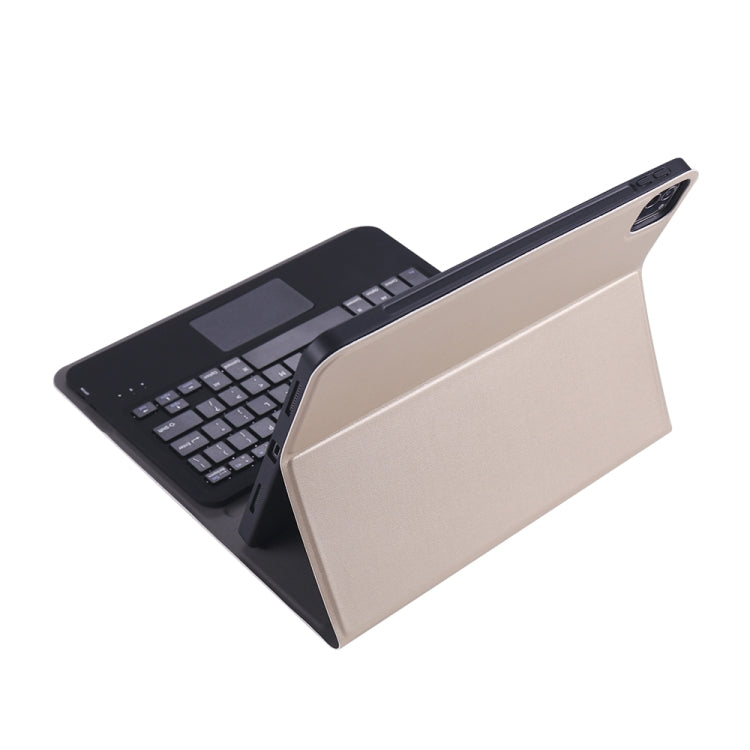A11B-A Ultra-thin ABS Detachable Bluetooth Keyboard Tablet Case with Touchpad & Pen Slot & Holder for iPad Pro 11 2022 / 2021 / Air 5 / Air 4 (Gold) by buy2fix
