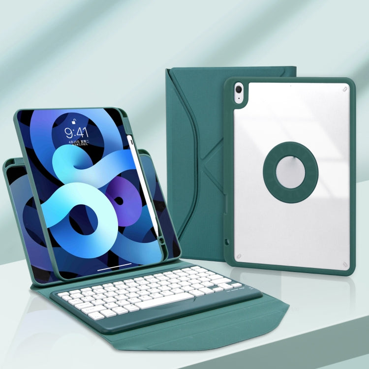 Z11B Pen Slot Bluetooth Keyboard Leather Tablet Case For iPad Pro 11 2021/2020/2018 (Green) by buy2fix