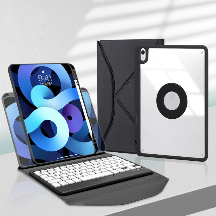 Z102B Pen Slot Bluetooth Keyboard Leather Tablet Case For iPad 10.2 2021/2020/2019 (Black) by buy2fix