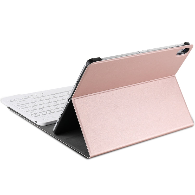 Detachable Bluetooth Keyboard + Brushed Texture Horizontal Flip Leather Tablet Case with Holder for iPad Pro 11 inch (2018)(Rose Gold) by buy2fix