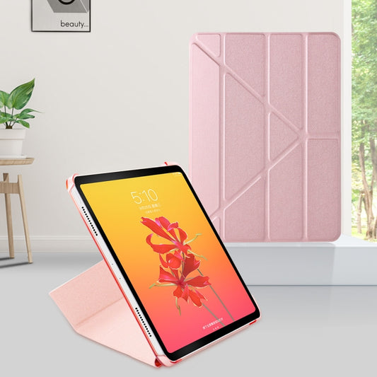 Horizontal Flip Ultra-thin Magnetic PU Leather Case for iPad Air 11 2024 / iPad Pro 11 inch 2018/2020/2021, with Sleep / Wake-up Function(Rose Gold) by buy2fix