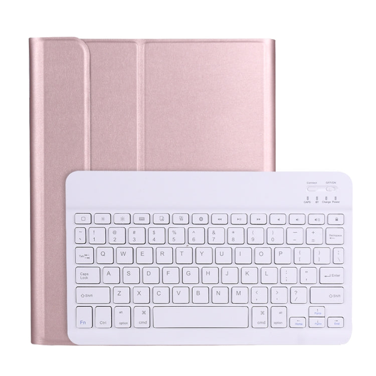 A11B 2020 Ultra-thin ABS Detachable Bluetooth Keyboard Tablet Case for iPad Pro 11 2022 / 2021 / Air4 / Air5, with Pen Slot & Holder (Rose Gold) by buy2fix