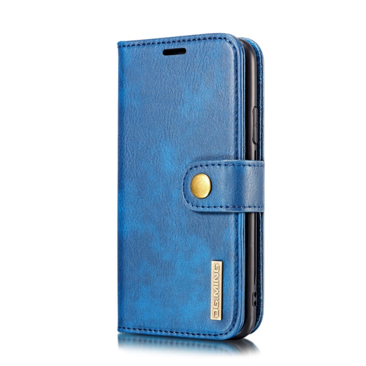 For iPhone XS Max DG.MING Crazy Horse Texture Flip Detachable Magnetic Leather Case with Holder & Card Slots & Wallet (Blue) - More iPhone Cases by DG.MING | Online Shopping UK | buy2fix