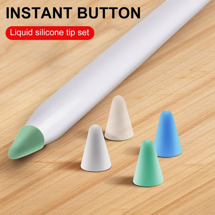 8 PCS Non-slip Mute Wear-resistant Nib Cover for Apple Pencil 1 / 2(Dark Blue) by buy2fix