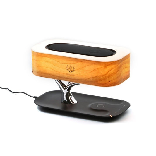 Tree Light Bluetooth Speaker Desk Lamp Phone Wireless Charger, AU Plug by buy2fix