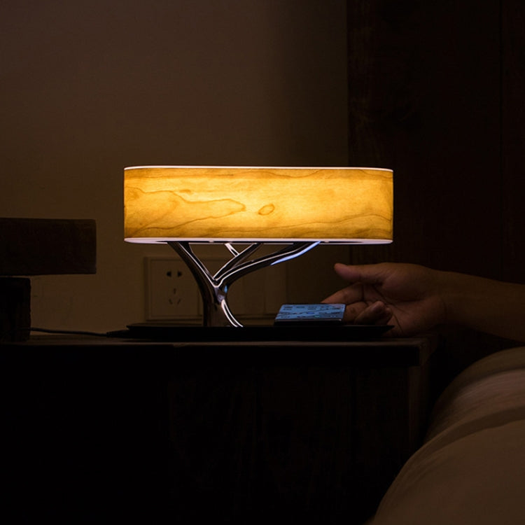 Tree Light Bluetooth Speaker Desk Lamp Phone Wireless Charger, EU Plug - Wireless Charger by buy2fix | Online Shopping UK | buy2fix