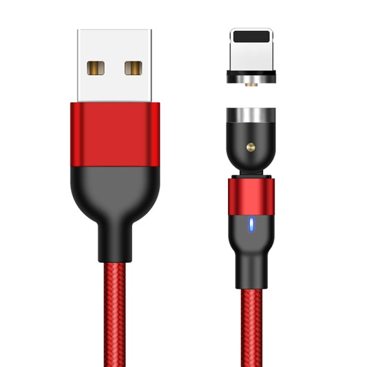 2m 2A Output USB to 8 Pin Nylon Braided Rotate Magnetic Charging Cable(Red) by buy2fix
