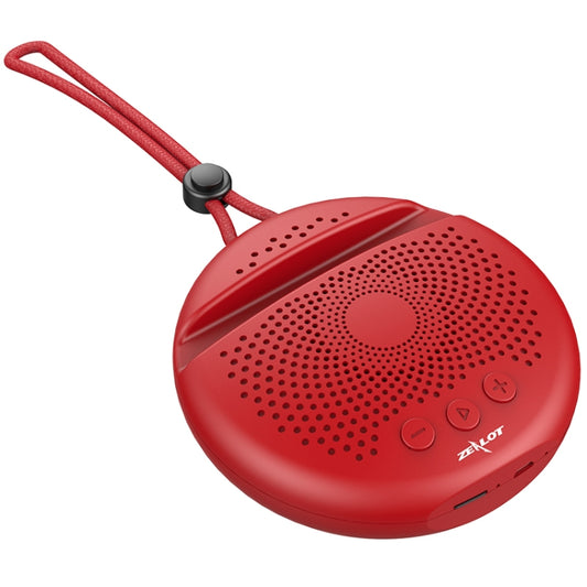 ZEALOT S24 Portable Stereo Bluetooth Speaker with Lanyard & Mobile Card Slot Holder, Supports Hands-free Call & TF Card (Red) - Desktop Speaker by ZEALOT | Online Shopping UK | buy2fix