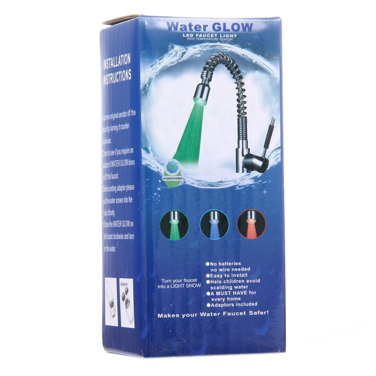 SDF-B6 1 LED ABS Temperature Sensor 3-color LED Faucet Light Water Glow Shower, Size: 58 x 24mm, Interface: 22mm (Silver) by buy2fix