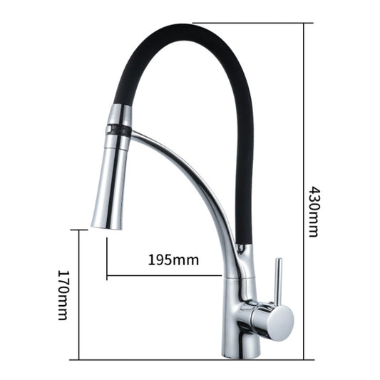 Kitchen Pull-out Faucet Hot Cold Home Retractable Rotating Faucet by buy2fix
