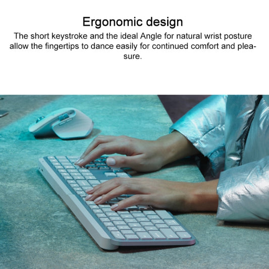 Logitech MX keys S Wireless Bluetooth Smart Backlit Keyboard (White) by Logitech