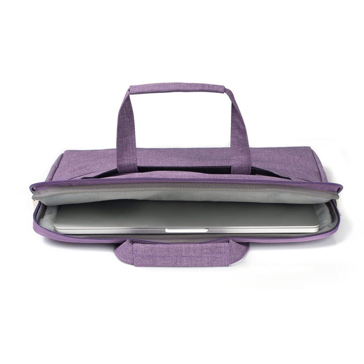 Portable One Shoulder Handheld Zipper Laptop Bag, For 13.3 inch and Below Macbook, Samsung, Lenovo, Sony, DELL Alienware, CHUWI, ASUS, HP (Purple) by buy2fix