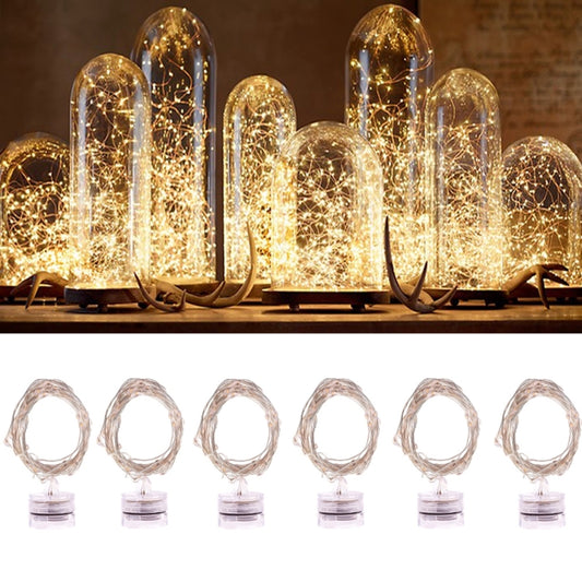 6 PCS Waterproof Warm White Light Copper Wire Starry String Light , 20 LEDs 2700-2900K Rope Fairy Light For Party / Holiday, Length: 2m, DC 6V by buy2fix