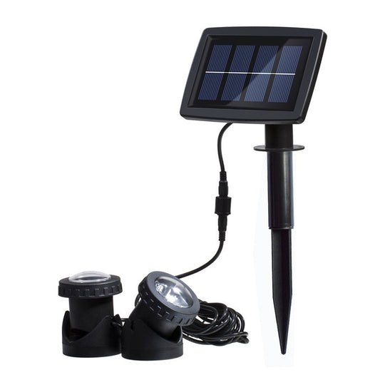 Two Heads LED Outdoor Waterproof Solar Underwater Spotlight Floodlight by buy2fix