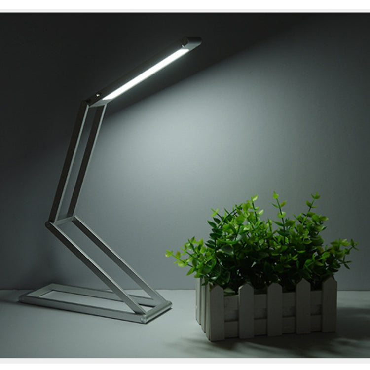LED Desk Lamp 3W Folding Adjust USB Charging Eye Protection Table Lamp(Silver) by Fonkin