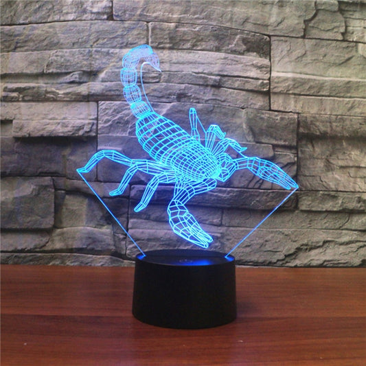 Scorpion Shape 3D Colorful LED Vision Light Table Lamp, Charging Touch Version by buy2fix