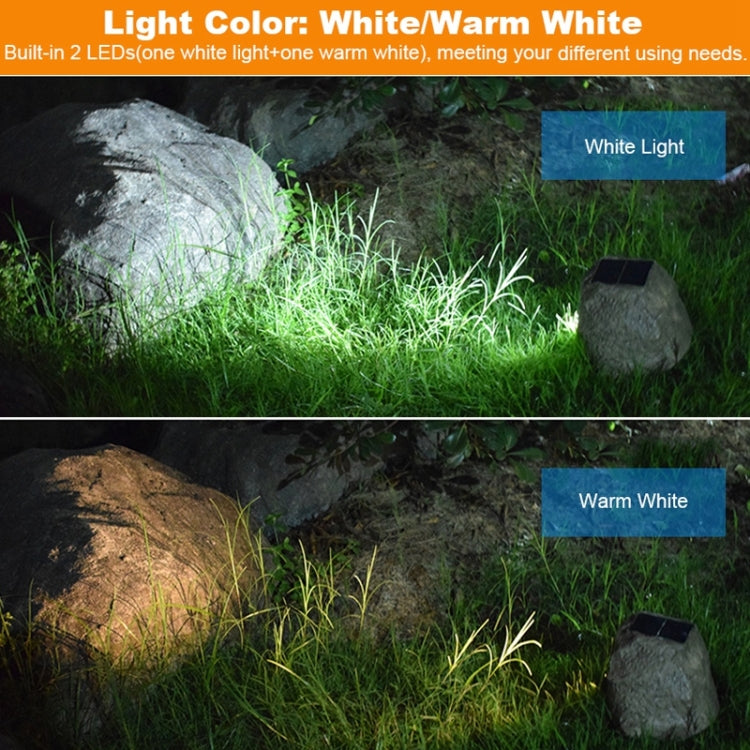 Solar Powered Simulated Stone Spotlight LED Light IP65 Waterproof Outdoor Garden Lawn Lamp by buy2fix
