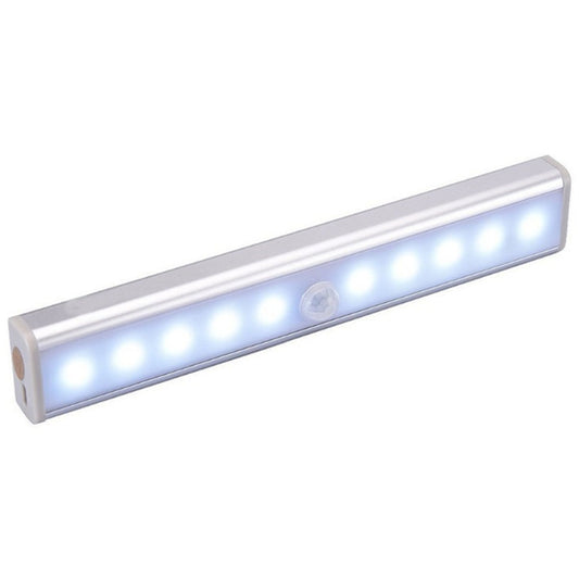 1.8W 10 LEDs White Light Wide Screen Intelligent Human Body Sensor Light LED Corridor Cabinet Light, Battery Version by buy2fix