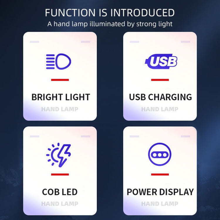 X508 Portable Rechargeable Long-range Multi-function COB LED Flashlight by buy2fix