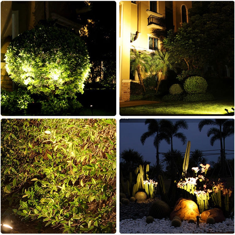 3W One for Three Solar Spotlight Outdoor IP65 Waterproof Light Control Induction Lawn Lamp, Luminous Flux: 300-400lm (RGB Cyclic Fixation) by buy2fix