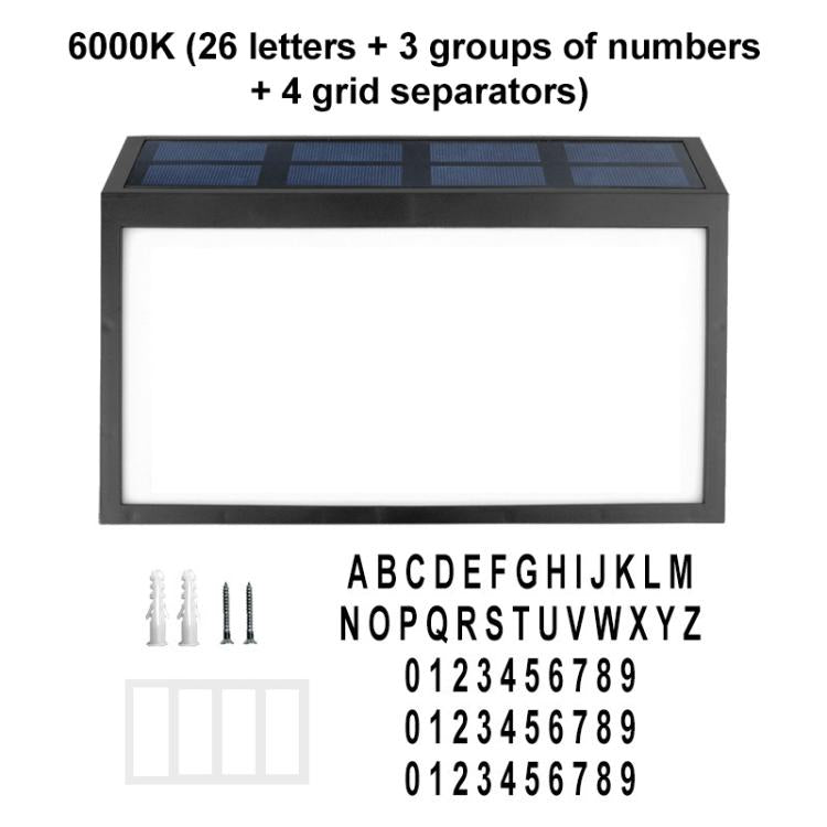 2W 10 LEDs Wall-mounted Waterproof Solar Digital House Number Light LED Light Control Address Indicator, Color Temperature: 6000K by buy2fix