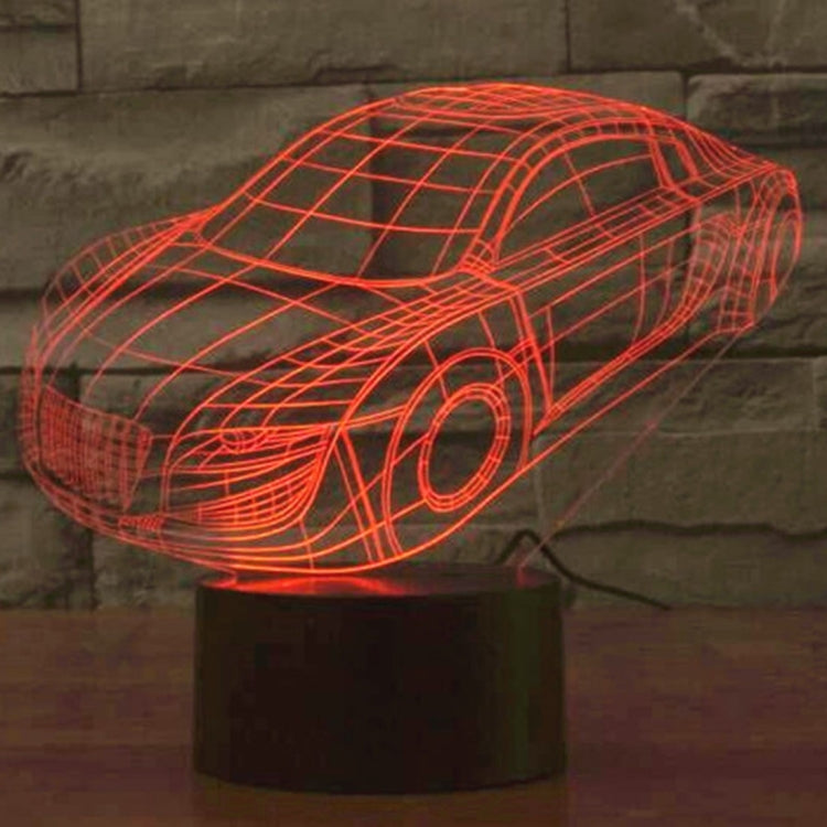 Car Style 3D Touch Switch Control LED Light , 7 Color Discoloration Creative Visual Stereo Lamp Desk Lamp Night Light by buy2fix