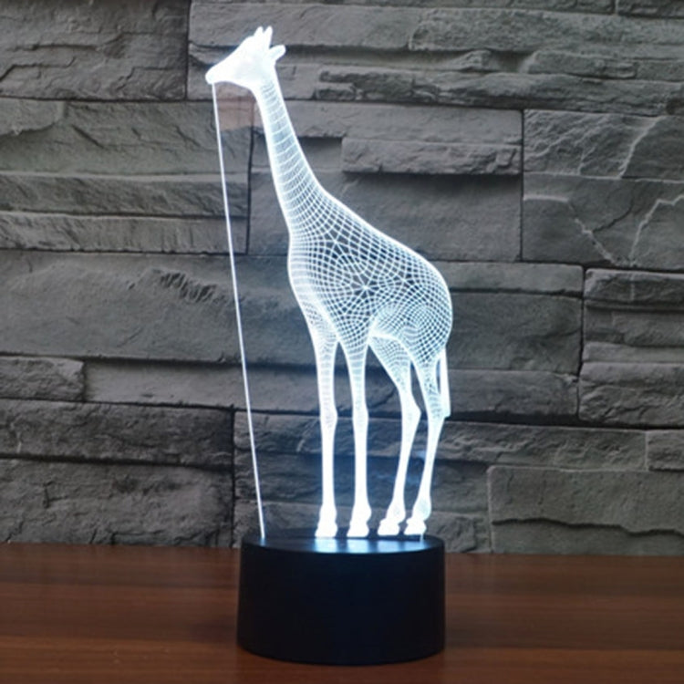 Giraffe Style 3D Touch Switch Control LED Light , 7 Color Discoloration Creative Visual Stereo Lamp Desk Lamp Night Light by buy2fix