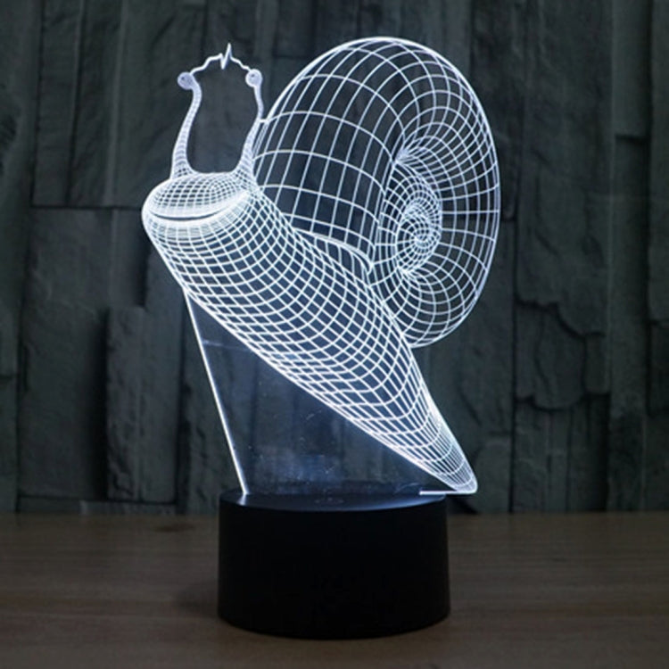 Snail Style 3D Touch Switch Control LED Light , 7 Color Discoloration Creative Visual Stereo Lamp Desk Lamp Night Light by buy2fix