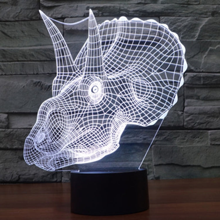 Dinosaur Style 3D Touch Switch Control LED Light , 7 Color Discoloration Creative Visual Stereo Lamp Desk Lamp Night Light by buy2fix