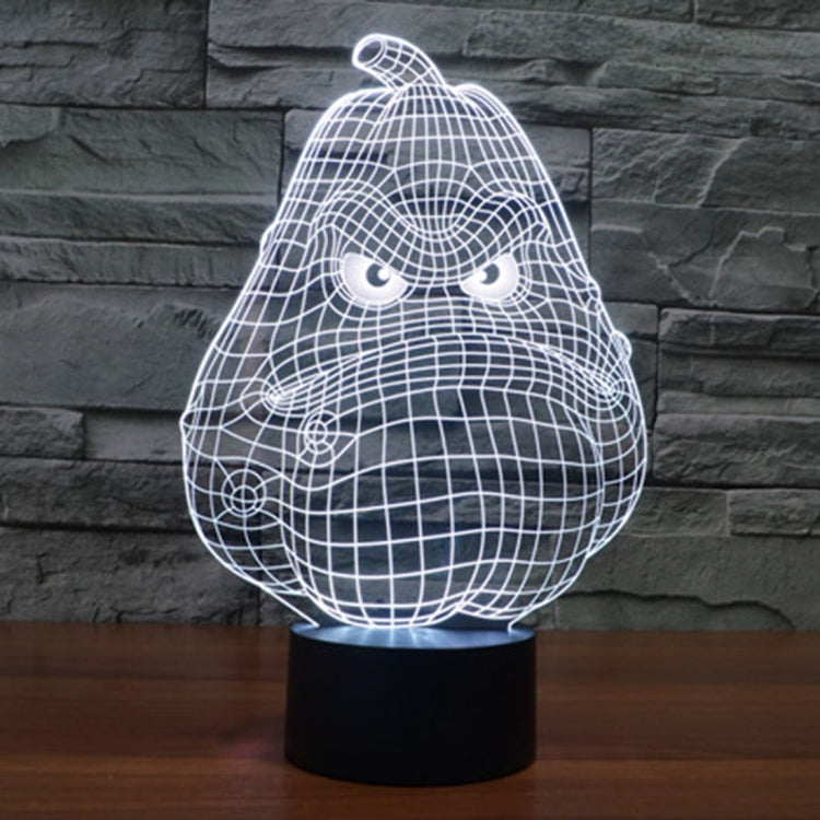 White Gourd Style 3D Touch Switch Control LED Light , 7 Color Discoloration Creative Visual Stereo Lamp Desk Lamp Night Light by buy2fix