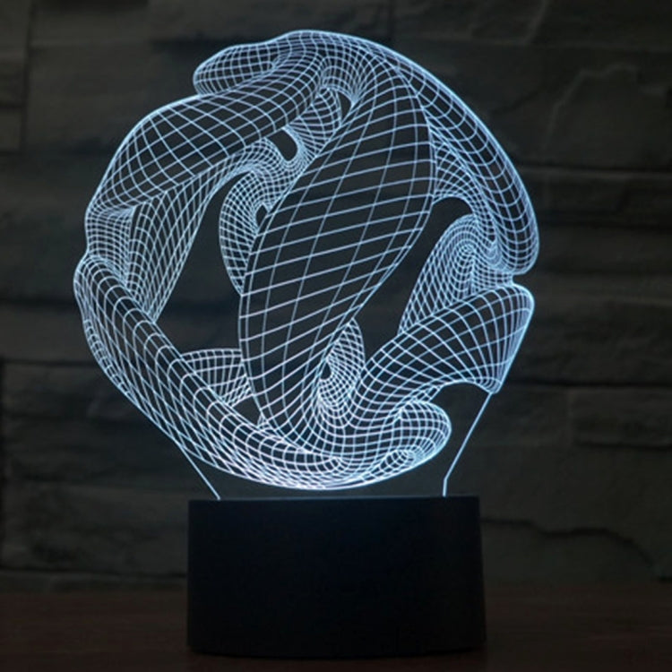 Abstract Style 3D Touch Switch Control LED Light , 7 Color Discoloration Creative Visual Stereo Lamp Desk Lamp Night Light by buy2fix