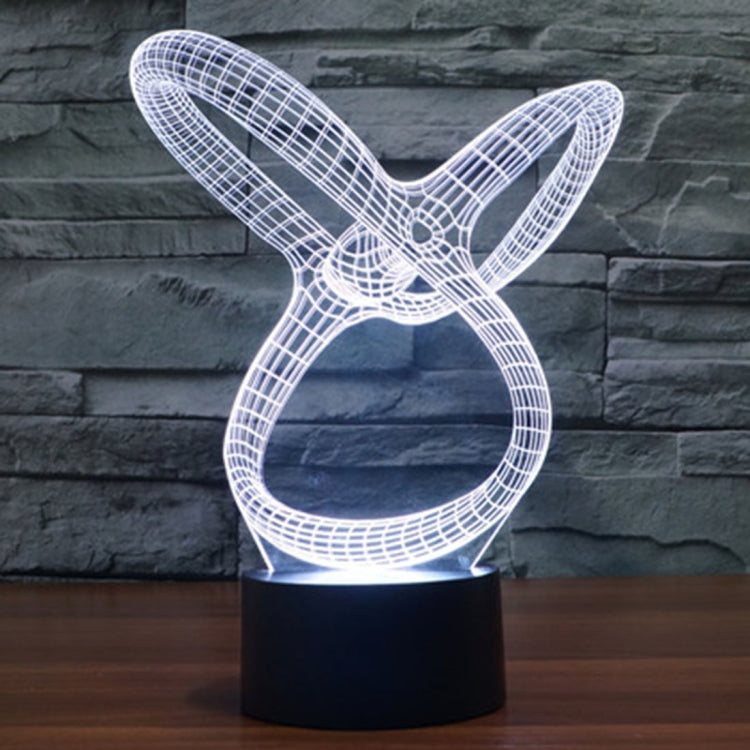 Abstract Style 3D Touch Switch Control LED Light , 7 Color Discoloration Creative Visual Stereo Lamp Desk Lamp Night Light by buy2fix