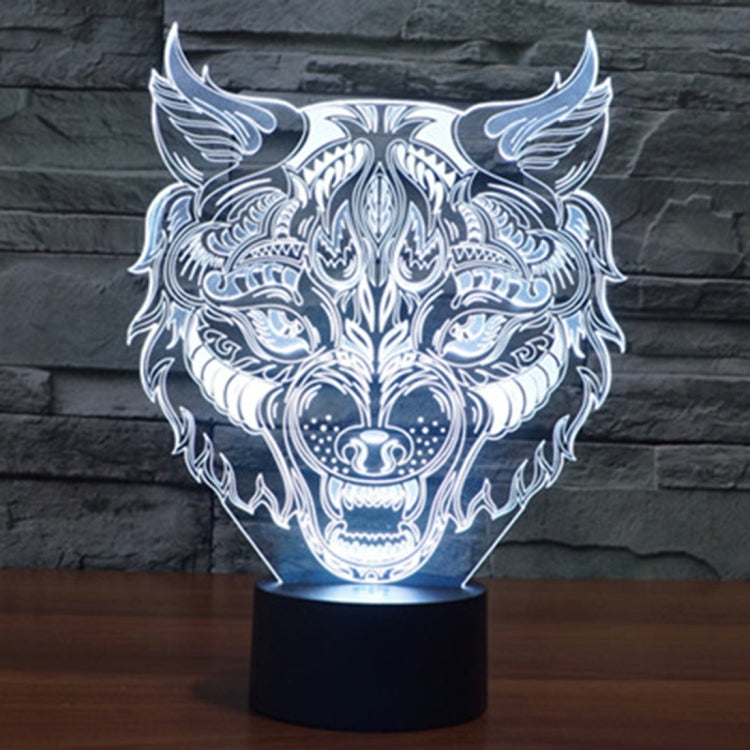 Leopard Shape 3D Touch Switch Control LED Light , 7 Colour Discoloration Creative Visual Stereo Lamp Desk Lamp Night Light by buy2fix