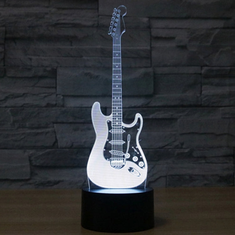 Electric Guitar Shape 3D Touch Switch Control LED Light , 7 Color Discoloration Creative Visual Stereo Lamp Desk Lamp Night Light by buy2fix