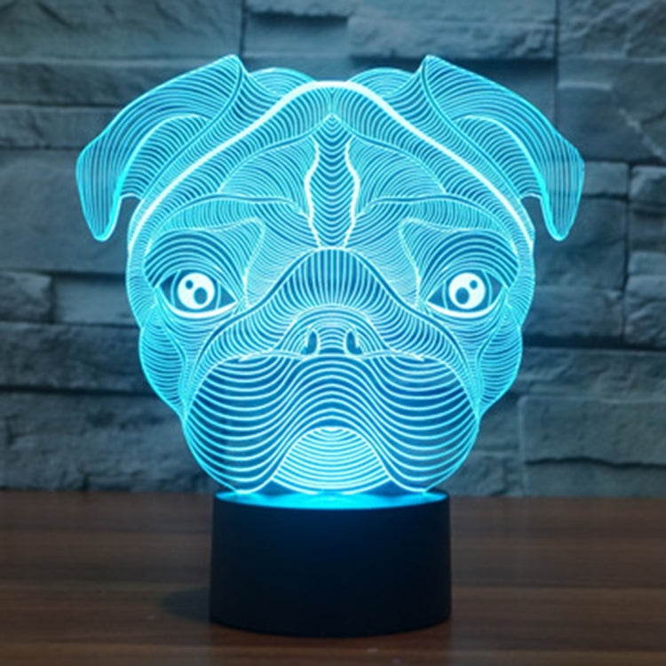 Dog Shape 3D Touch Switch Control LED Light , 7 Color Discoloration Creative Visual Stereo Lamp Desk Lamp Night Light by buy2fix