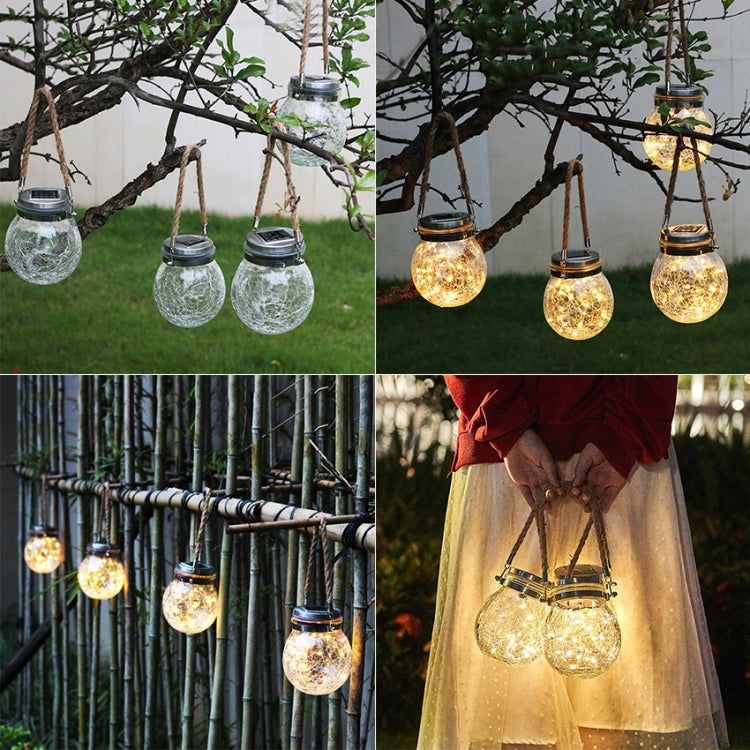 Solar Energy Glass Bottle Pendent Lamp IP55 Waterproof Outdoor Garden Decoration Light (Warm White) by buy2fix