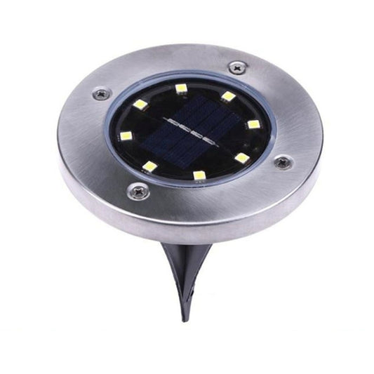 2 PCS 8 LEDs IP44 Waterproof Solar Powered Buried Light, SMD 5050 Under Ground Lamp Outdoor Path Way Garden Decking LED Light by buy2fix