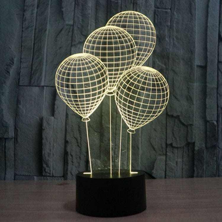 Balloon Style 3D Touch Switch Control LED Light , 7 Color Discoloration Creative Visual Stereo Lamp Desk Lamp Night Light by buy2fix