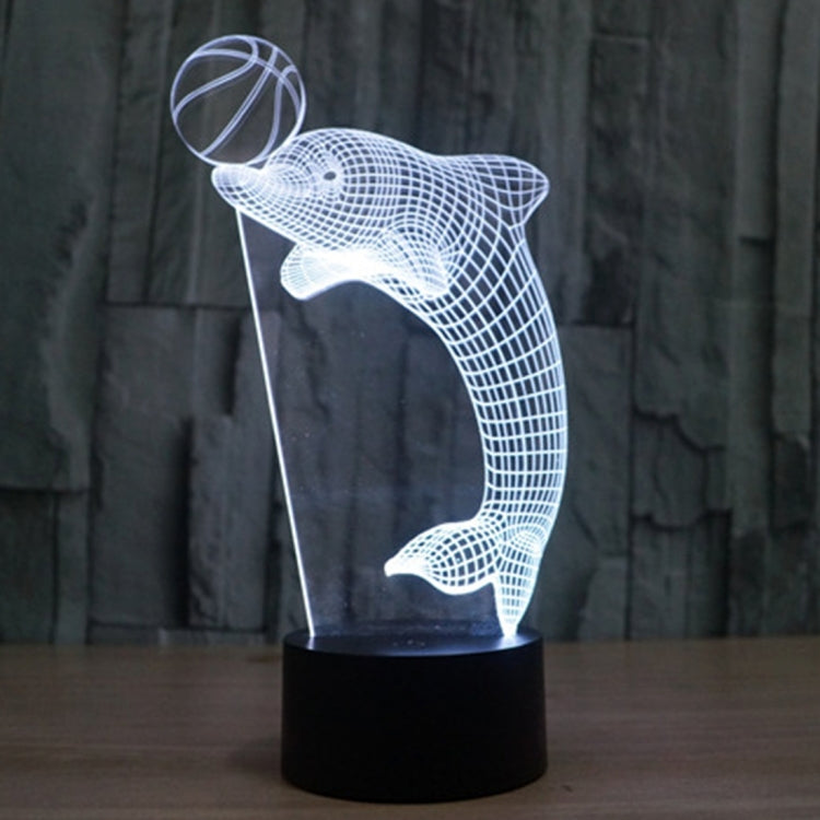 Dolphin Heading the Ball Style 3D Touch Switch Control LED Light , 7 Color Discoloration Creative Visual Stereo Lamp Desk Lamp Night Light by buy2fix
