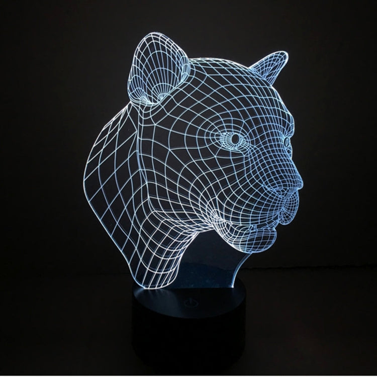 Leopard Style 3D Touch Switch Control LED Light , 7 Color Discoloration Creative Visual Stereo Lamp Desk Lamp Night Light by buy2fix