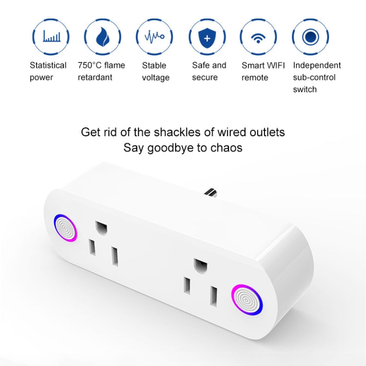 15A WiFi Remote Control Smart Socket Works with Alexa & Google Home & IFTTT, AC 100-240V, US Plug by buy2fix