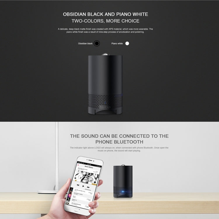 Blinblin Major 1 6W USB Charging Portable RGB Laser Projector Bluetooth Stereo Sound Speaker(Black) - Desktop Speaker by buy2fix | Online Shopping UK | buy2fix