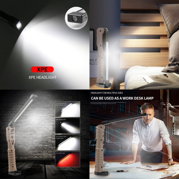 FA-WK06 Multifunctional Rechargeable Folding Work Emergency Light with Power Bank Function by buy2fix