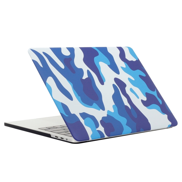 For 2016 New Macbook Pro 13.3 inch A1706 & A1708 Blue Camouflage Pattern Laptop Water Decals PC Protective Case by buy2fix