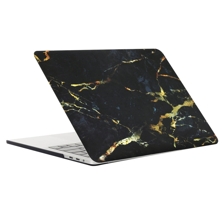 For 2016 New Macbook Pro 13.3 inch A1706 & A1708 Black Gold Texture Marble Pattern Laptop Water Decals PC Protective Case by buy2fix