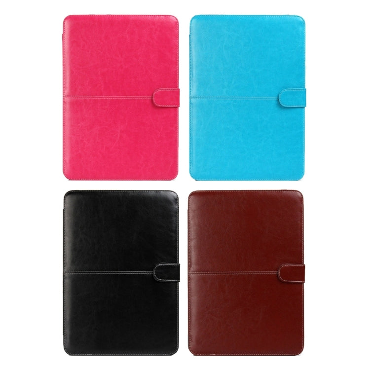 For Macbook Pro 15.4 inch Laptop Crazy Horse Texture Horizontal Flip Leather Case (Black) by buy2fix