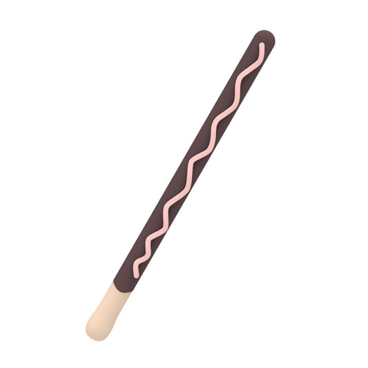 LOVE MEI For Apple Pencil 2 Stripe Design Stylus Pen Silicone Protective Case Cover (Black) by LOVE MEI